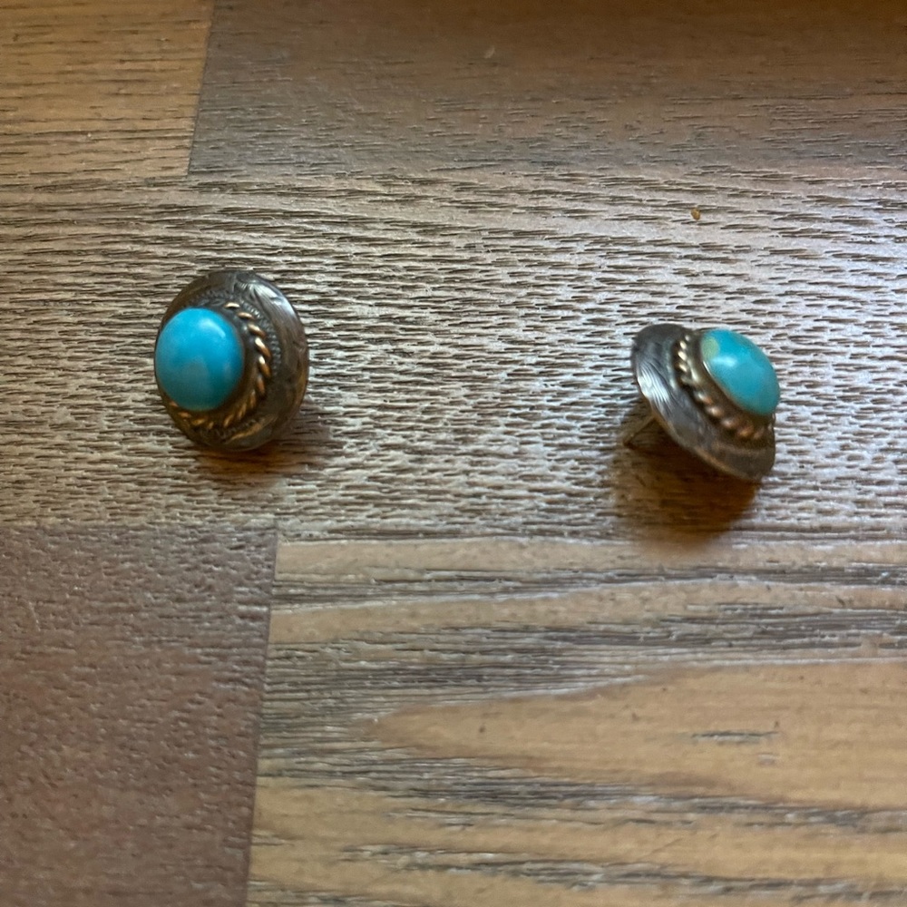 Antique Sterling Silver and Turquoise earrings